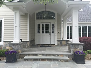 natural stone new england thinstone squares and rec bluestone realstone real stoop porch columns flagging hamptons style cape cod